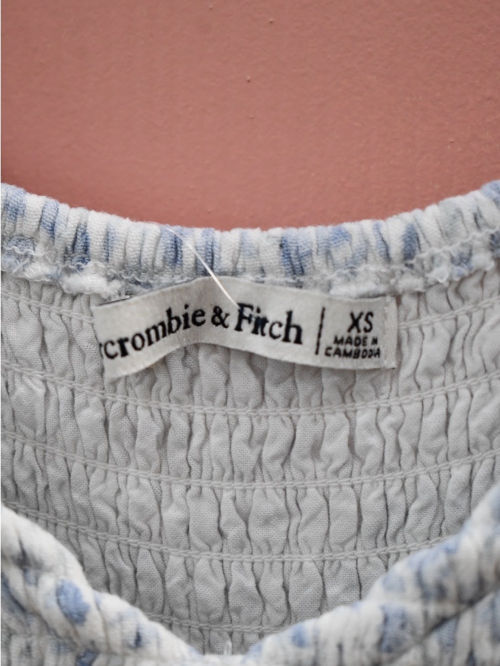 Abercrombie & Fitch Light Blue Floral Puff-Sleeve Midi Dress - Picture 7 of 7